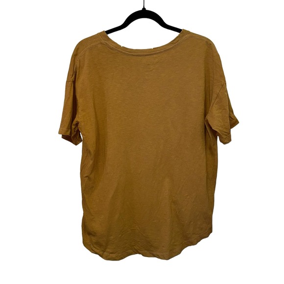 Aerie Distressed Oversized Gold Tee Shirt - Picture 2 of 4